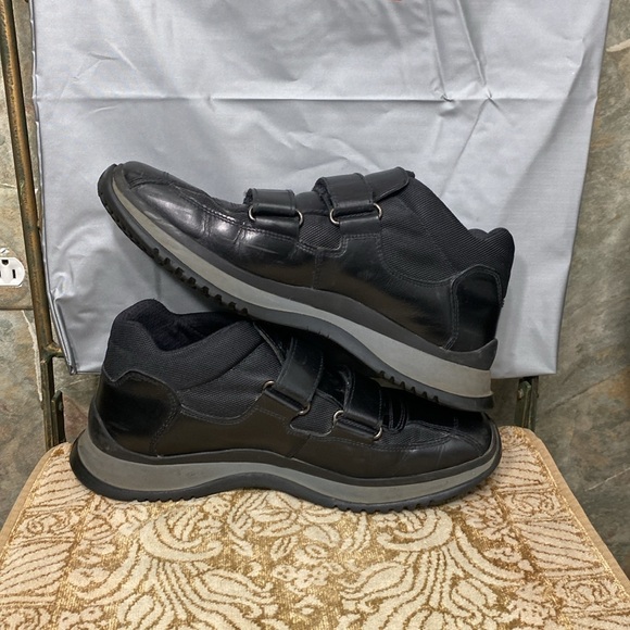 Prada sneaker boot shoe high top jogger black Velcro - Picture 6 of 11